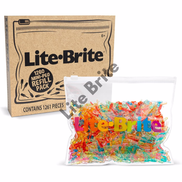 Lite Brite High Definition Mini Peg Refill Set – 1,260 Pegs