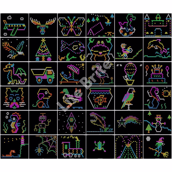 Lite Brite Sheets Starter Pattern Refill Pack (36 Pack)