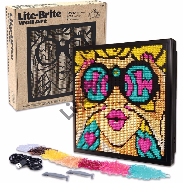 Lite Brite Wall Art POP Wow Mini Peg DIY Light Art Set