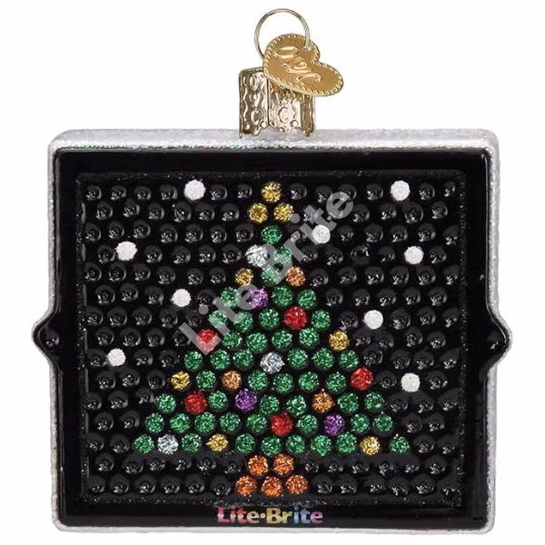 Old World Christmas Lite Brite Glass Ornament – Handcrafted Tree Decoration