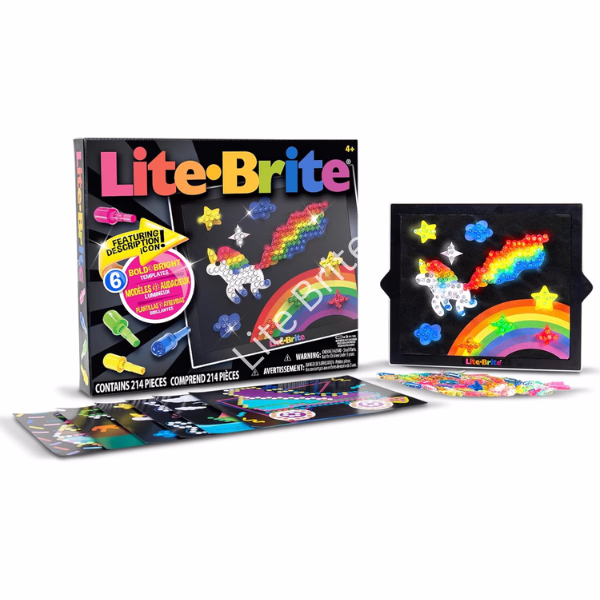 Vintage Lite Brite Retro Light Art Toy – STEM Educational Creative Fun for Kids Ages 4+, Holiday & Birthday Gift